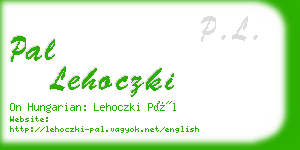 pal lehoczki business card